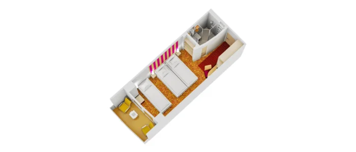 Panorama Balcony Cabin AIDAblu, AIDAmar, AIDAsol, AIDAstella