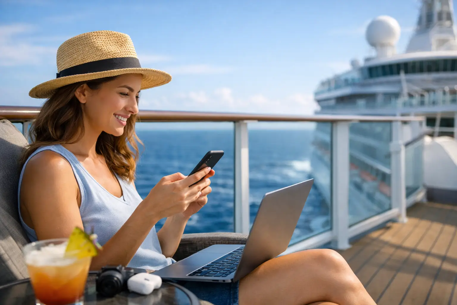 How to Stay Connected on Cruises at Sea